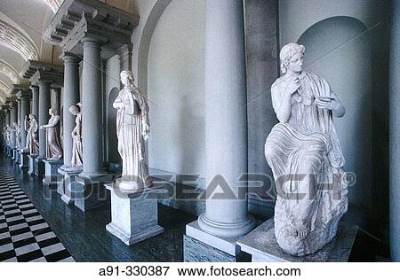 Stock Photo - The King Gustav Museum sculptures collection inside the Royal Palace. Stockholm. Sweden.. Fotosearch