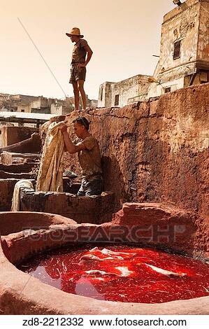 The Leather Tanneries. fes. View Large Photo Image Stock Image - The Leather Tanneries. fes.. Fotosearch