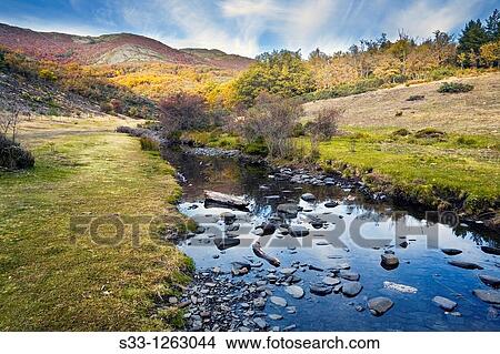 Picture - The Lillas river in the Sierra Norte Guadalajara Castilla la Mancha Spain. Fotosearch