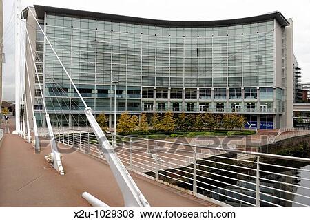 The Lowry Hotel and Manchester Salford Calatrava Bridge, Manchester, England, UK View Large Photo Image Stock Photo - The Lowry Hotel and Manchester Salford Calatrava Bridge, Manchester, England, UK. Fotosearch
