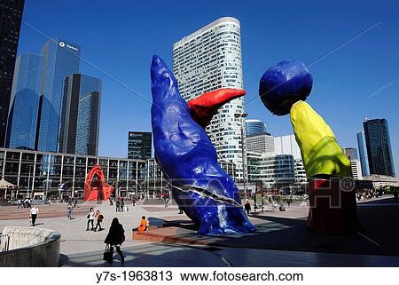 the main square of La Defense district in the westernmost part of Paris, France, Europe. View Large Photo Image Stock Image - the main square of La Defense district in the westernmost part of Paris, France, Europe.. Fotosearch