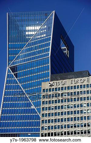 the main square of La Defense district in the westernmost part of Paris, France, Europe. View Large Photo Image Stock Photo - the main square of La Defense district in the westernmost part of Paris, France, Europe.. Fotosearch