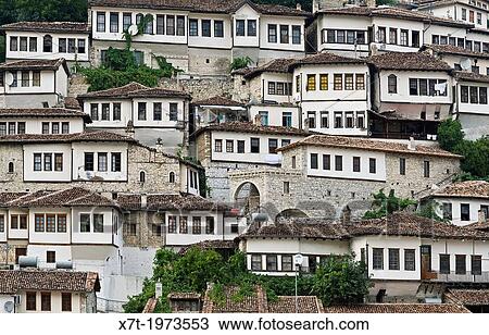 The Mangalemi district of Berat with its ottoman period, houses in the old town of Berat in central Albania. View Large Photo Image Stock Image - The Mangalemi district of Berat with its ottoman period, houses in the old town of Berat in central Albania.. Fotosearch