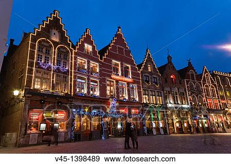 The Markt, Market Square, Bruges, Brugge, West Flanders, Flemish Region, Belgium, Winter. View Large Photo Image Stock Photo - The Markt, Market Square, Bruges, Brugge, West Flanders, Flemish Region, Belgium, Winter.. Fotosearch