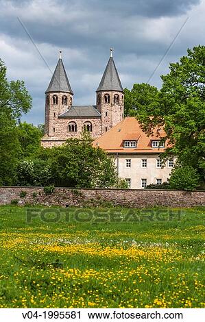 The medieval Bursfelde Abbey, Lower Saxony, Germany, Europe View Large Photo Image Stock Image - The medieval Bursfelde Abbey, Lower Saxony, Germany, Europe. Fotosearch