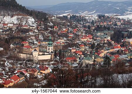 Picture - The medieval castle? Stary zamok? in Banska Stiavnica, the old mining town registered on the UNESCO World Heritage list. Fotosearch