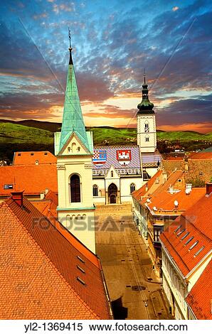 The Medieval free royal city on Gradec on the hill of Zagreb, Croatia View Large Photo Image Stock Photography - The Medieval free royal city on Gradec on the hill of Zagreb, Croatia. Fotosearch