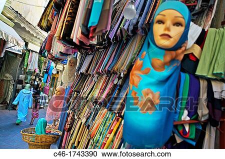 Stock Image - The medina, market, Tangier Morocco.. Fotosearch