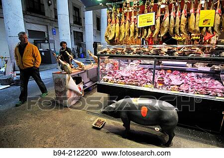 The Mercat de Sant Josep de la Boqueria, aka La Boqueria, large public market with an entrance from La Rambla, not far from the Liceu, Barcelona's opera house. Ciutat Vella district of Barcelona, Catalonia, Spain View Large Photo Image Stock Image - The Mercat de Sant Josep de la Boqueria, aka La Boqueria, large public market with an entrance from La Rambla, not far from the Liceu, Barcelona's opera house. Ciutat Vella district of Barcelona, Catalonia, Spain. Fotosearch