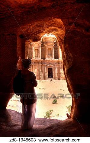 the monastery in petra ruins. jordan. View Large Photo Image Stock Image - the monastery in petra ruins. jordan.. Fotosearch