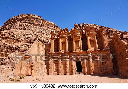 The Monastery, sculpted out of the rock, at Petra, Jordan View Large Photo Image Stock Image - The Monastery, sculpted out of the rock, at Petra, Jordan. Fotosearch