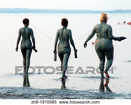 Stock Photography - The mud health spa Kuyalnik, Odessa, Kuyalnik Estuary, Ukraine, Eastern Europe. Fotosearch
