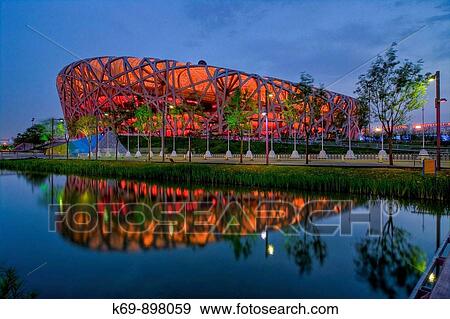 The National Stadium, Beijing, People's Republic of China View Large Photo Image Stock Photo - The National Stadium, Beijing, People's Republic of China. Fotosearch