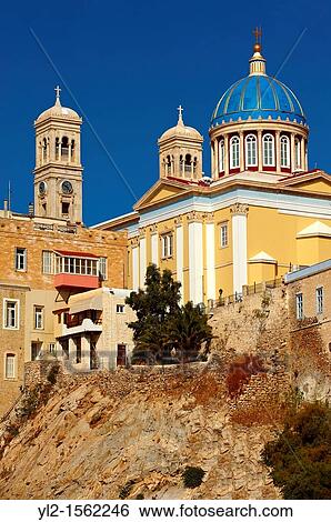 The Neo Classic Greek Orthodox church of Saint Nicholas, Ermoupolis, Syros, Greek Cyclades Islands View Large Photo Image Stock Photograph - The Neo Classic Greek Orthodox church of Saint Nicholas, Ermoupolis, Syros, Greek Cyclades Islands. Fotosearch