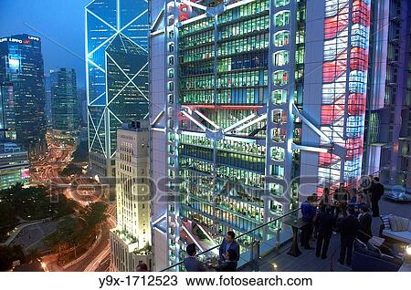 The Neon lit financial district in Hong Kong featuring the HSBC and Bank of China buildings View Large Photo Image Stock Image - The Neon lit financial district in Hong Kong featuring the HSBC and Bank of China buildings. Fotosearch