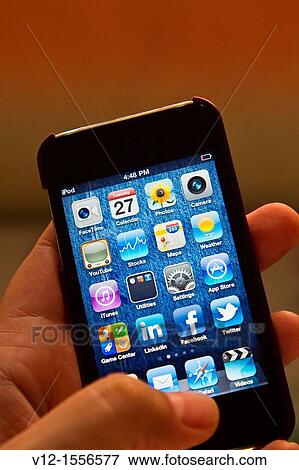 The new Apple Ipod touch 4th generation View Large Photo Image Stock Photo - The new Apple Ipod touch 4th generation. Fotosearch