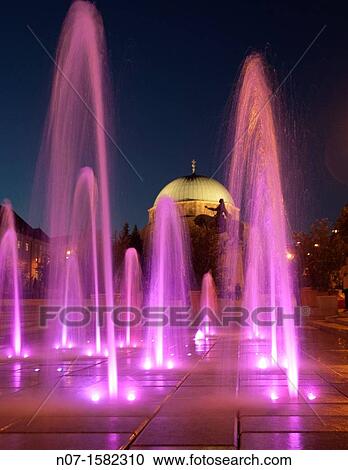 The new mosque in Pecs, illuminated by night, Hungary View Large Photo Image Stock Image - The new mosque in Pecs, illuminated by night, Hungary. Fotosearch