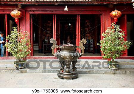 The Ngoc Son Temple or The Temple of the Jade Mountain on Hoan Kiem Lake in Hanoi, Vietnam View Large Photo Image Stock Photograph - The Ngoc Son Temple or The Temple of the Jade Mountain on Hoan Kiem Lake in Hanoi, Vietnam. Fotosearch