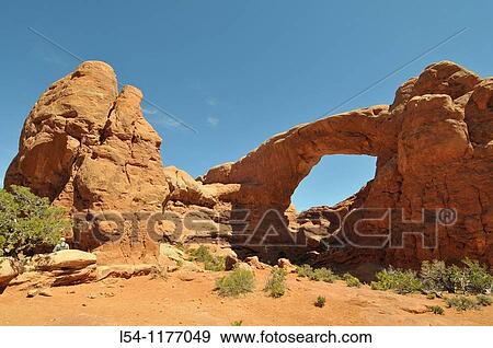 The North and South Window Sections Arches National Park Moab Utah View Large Photo Image Stock Photo - The North and South Window Sections Arches National Park Moab Utah. Fotosearch