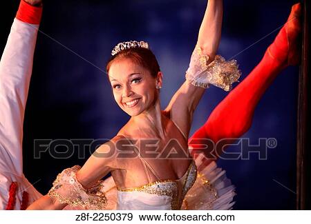 Stock Photo - The Nutcraker with the Moscow Ballet and The Philarmonc San Luis Potosi Orquestra. With Natalia Krapivina and Georgy Smilevsky as the main dancers. Teatro de la Paz, San Luis Potosi. Mexico.. Fotosearch