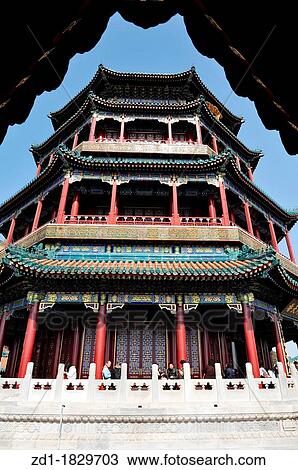 The Octagon Tower on the Longevity Hill at the Summer Palace, Beijing, China View Large Photo Image Stock Image - The Octagon Tower on the Longevity Hill at the Summer Palace, Beijing, China. Fotosearch