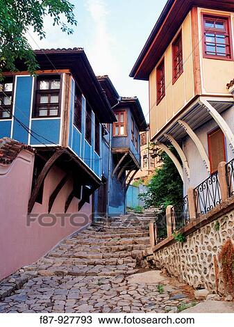 Stock Image - The old city Plovdiv, Bulgaria. Fotosearch