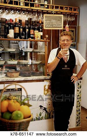 The owner and chef of Gazza Ladra restaurant in the historical area of Ortygia, Syracuse, Sicily. View Large Photo Image Stock Photo - The owner and chef of Gazza Ladra restaurant in the historical area of Ortygia, Syracuse, Sicily.. Fotosearch