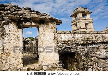 The Palace in Palenque, Maya archaeological site (600 - 800 AD). Chiapas, Mexico View Large Photo Image Stock Photograph - The Palace in Palenque, Maya archaeological site (600 - 800 AD). Chiapas, Mexico. Fotosearch