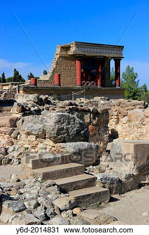 The Palace of Minos at Knossos, Heraklion, Crete, Greece. View Large Photo Image Stock Image - The Palace of Minos at Knossos, Heraklion, Crete, Greece.. Fotosearch