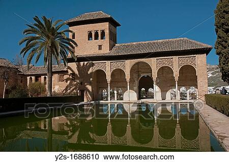 The Partal - palace and pond, The Alhambra, Granada, Spain, View Large Photo Image Stock Image - The Partal - palace and pond, The Alhambra, Granada, Spain,. Fotosearch