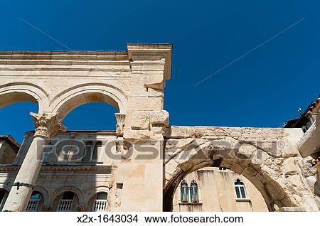 Picture - The Peristyle, Split, region of Dalmatia, Croatia, Europe. Fotosearch