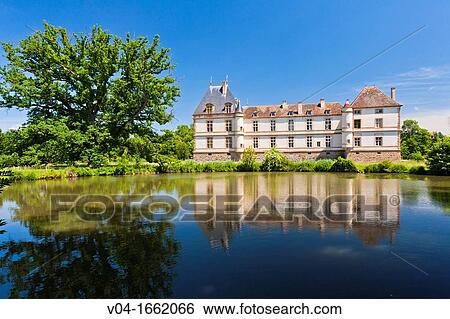 Stock Photograph - The picturesque castle of Cormatin, Burgundy, France, Europe. Fotosearch