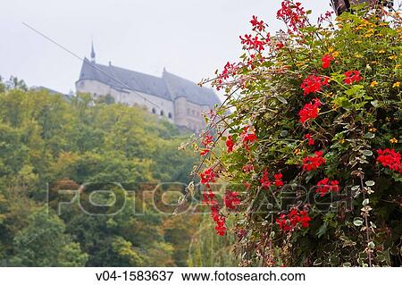 The picturesque castle of Vianden, Luxemburg, Europe View Large Photo Image Stock Photo - The picturesque castle of Vianden, Luxemburg, Europe. Fotosearch