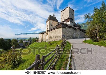 The picturesque Mauterndorf Castle, Mauterndorf, Austria, Europe View Large Photo Image Stock Photo - The picturesque Mauterndorf Castle, Mauterndorf, Austria, Europe. Fotosearch