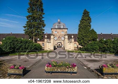 The picturesque moated castle of Lembeck, North Rhine-Westphalia, Germany, Europe View Large Photo Image Stock Photo - The picturesque moated castle of Lembeck, North Rhine-Westphalia, Germany, Europe. Fotosearch
