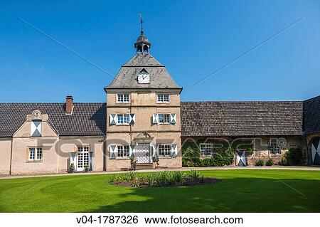 The picturesque moated castle Westerwinkel, Ascheberg, North Rhine-Westphalia, Germany, Europe View Large Photo Image Stock Photograph - The picturesque moated castle Westerwinkel, Ascheberg, North Rhine-Westphalia, Germany, Europe. Fotosearch