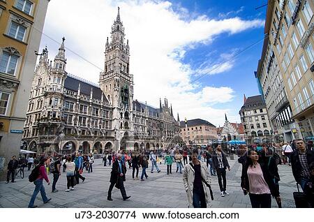 The popular city center of Munich in Bavaria, Germany. 1015 View Large Photo Image Picture - The popular city center of Munich in Bavaria, Germany. 1015. Fotosearch