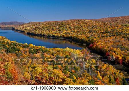 The Porcupine Mountains State Park and the Lake of the Clouds with fall foliage color from the Lake of the Clouds overlook near Ontonagon, Michigan, USA View Large Photo Image Stock Image - The Porcupine Mountains State Park and the Lake of the Clouds with fall foliage color from the Lake of the Clouds overlook near Ontonagon, Michigan, USA. Fotosearch