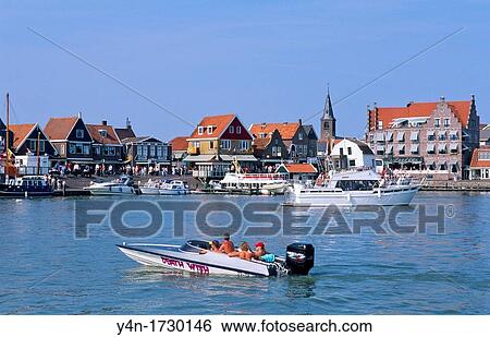 The Port of Volendam View Large Photo Image Stock Photograph - The Port of Volendam. Fotosearch