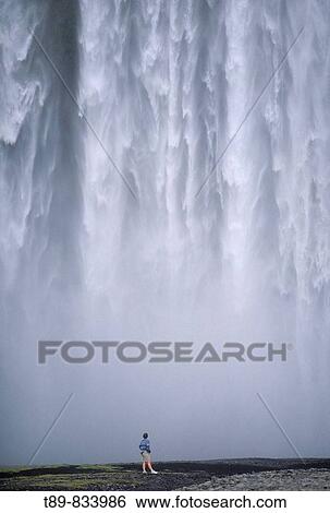 The Power of Skogafoss Falls with Tourists in Southern Iceland View Large Photo Image Stock Photograph - The Power of Skogafoss Falls with Tourists in Southern Iceland. Fotosearch