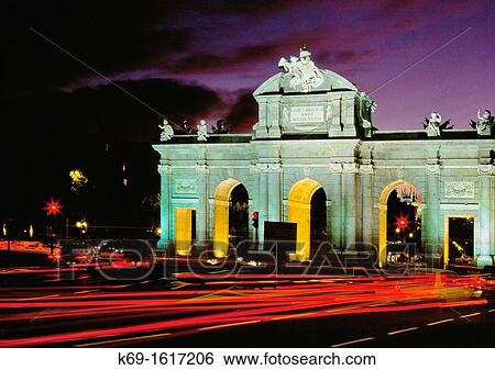 The Puerta de AlcalB (AlcalB Gate), Madrid, Spain. View Large Photo Image Stock Photograph - The Puerta de AlcalB (AlcalB Gate), Madrid, Spain.. Fotosearch