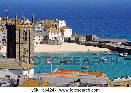 the quaint little town of st ives in cornwall, england, uk View Large Photo Image Stock Photo - the quaint little town of st ives in cornwall, england, uk. Fotosearch