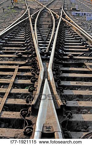 The railway track merging, Set of Points on a Railway Train Track, Pune, Maharashtra, India View Large Photo Image Stock Photography - The railway track merging, Set of Points on a Railway Train Track, Pune, Maharashtra, India. Fotosearch