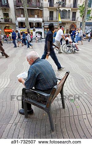 The Ramblas, Barcelona. Catalonia, Spain View Large Photo Image Stock Photo - The Ramblas, Barcelona. Catalonia, Spain. Fotosearch