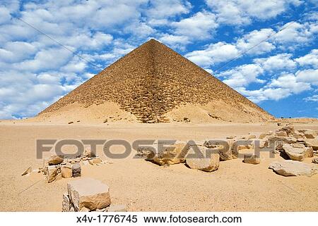 Stock Photography - The Red Pyramid Senefru or Snefru Pyramid, Dahshur, UNESCO World Heritage Site, near Cairo, Egypt, North Africa, Africa. Fotosearch