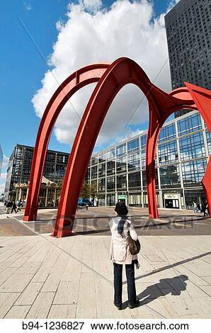 The Red Spider, stabile sculpture, 1974. Alexander Calder, 1898, Lawton, Pennsylvania, USA - 1976, New York. Business district of la Defense. Paris, France. View Large Photo Image Stock Photo - The Red Spider, stabile sculpture, 1974. Alexander Calder, 1898, Lawton, Pennsylvania, USA - 1976, New York. Business district of la Defense. Paris, France.. Fotosearch