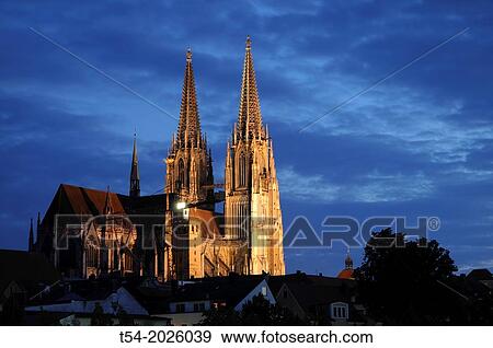The Regensburg Cathedral View Large Photo Image Stock Photo - The Regensburg Cathedral. Fotosearch