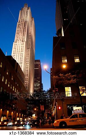 The Rockefeller Center in Midtown Manhattan New York City View Large Photo Image Picture - The Rockefeller Center in Midtown Manhattan New York City. Fotosearch