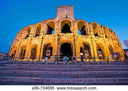 The Roman Arena in Arles, south of France, in the Bouches-du-Rh? ne department, of which it is a subprefecture, in the former province of Provence. View Large Photo Image Stock Photography - The Roman Arena in Arles, south of France, in the Bouches-du-Rh? ne department, of which it is a subprefecture, in the former province of Provence.. Fotosearch
