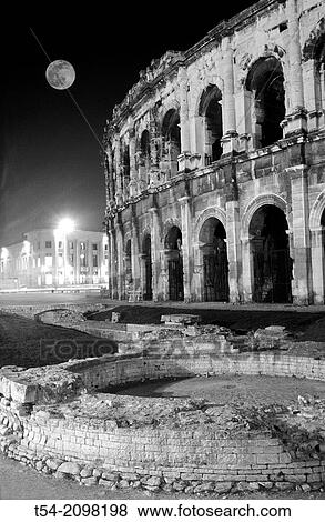 Stock Photo - The Roman Arena in Nimes / France. Fotosearch